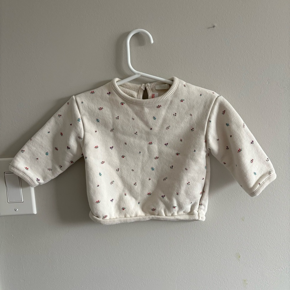 Zara baby floral sweatshirt
